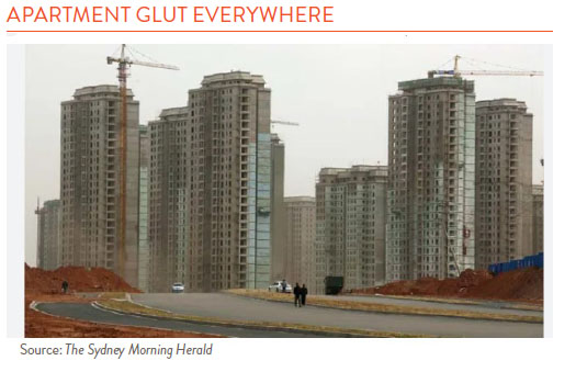 Picture of apartment buildings in China 