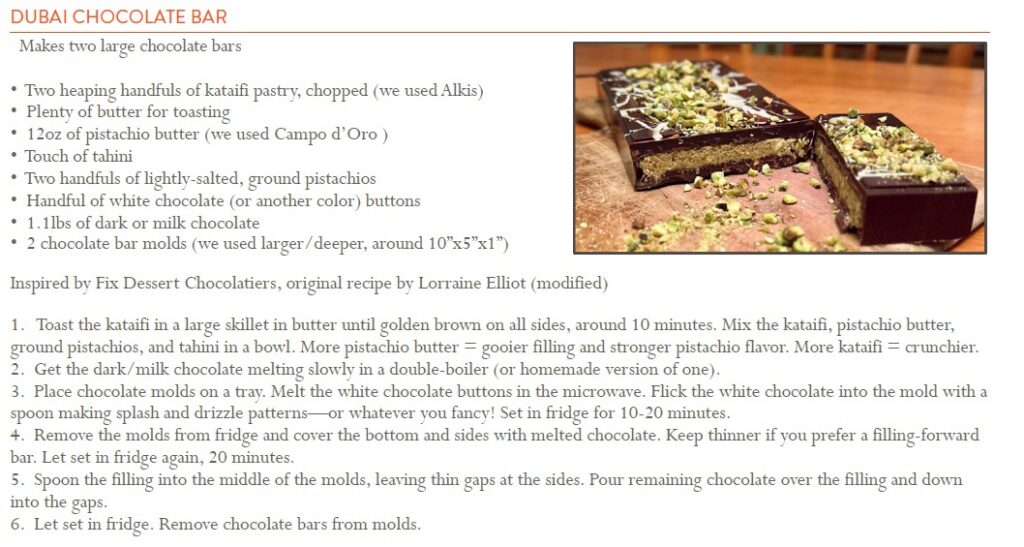 Dubai Chocolate Bar Recipe