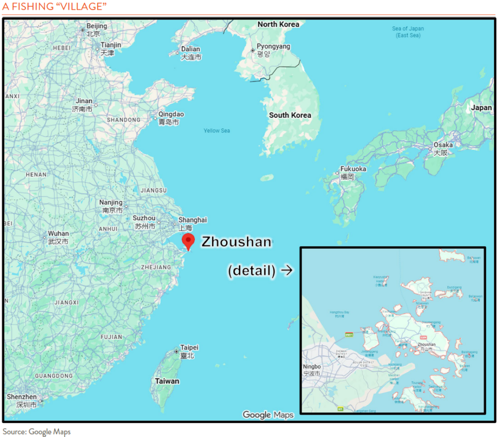 Google maps Zhoushan